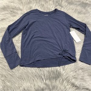 Zella Nordstrom Girls Large 10/12 Navy Long Sleeve Shirt